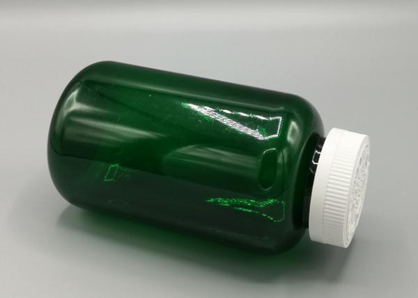 140mm Height Plastic Vitamin Containers , Brown / Transparent Plastic Tablet Containers Pharmaceutical