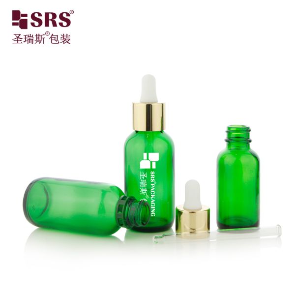 High Quality 30ml 60ml Glass Dropper Bottle with Aluminum Tamper Evident Cap for Essential Oil
