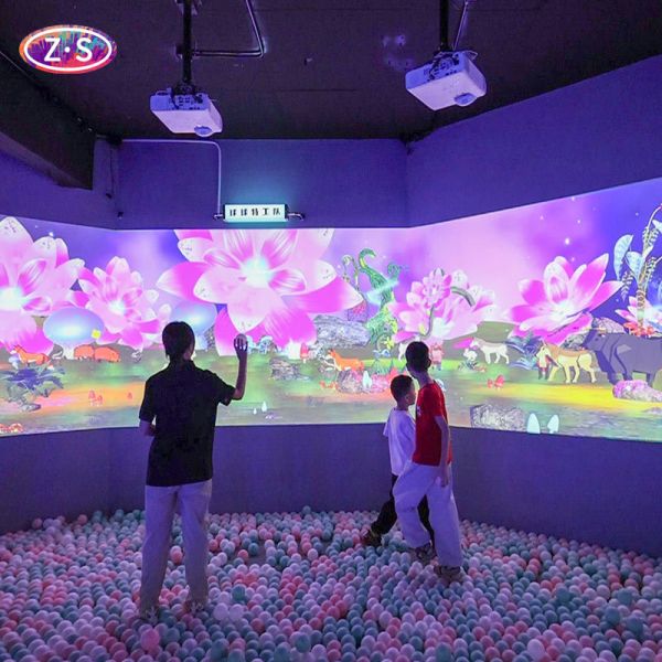 Interactive Entertainment System Immersive Large Screen Wall Projection games