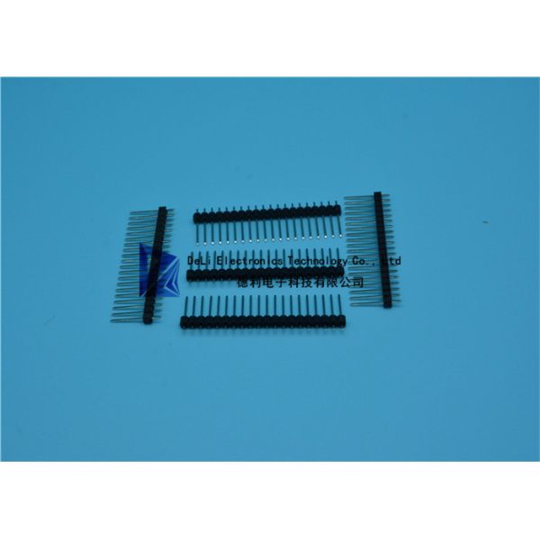 2.54MM Male Pin Header Connector , Vertical Through Hole PCB Pin Header