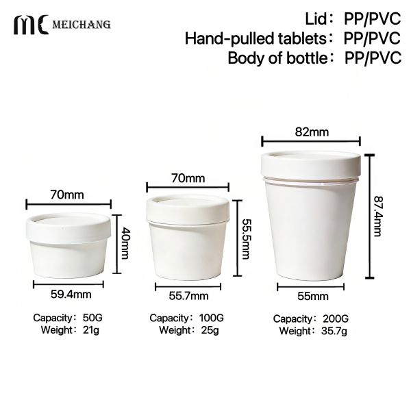 Eco-Friendly PP Cream Jar with Coffee Grounds Material in 50ML 100ML 200ML Sizes for Premium Customizable Cosmetic Packaging