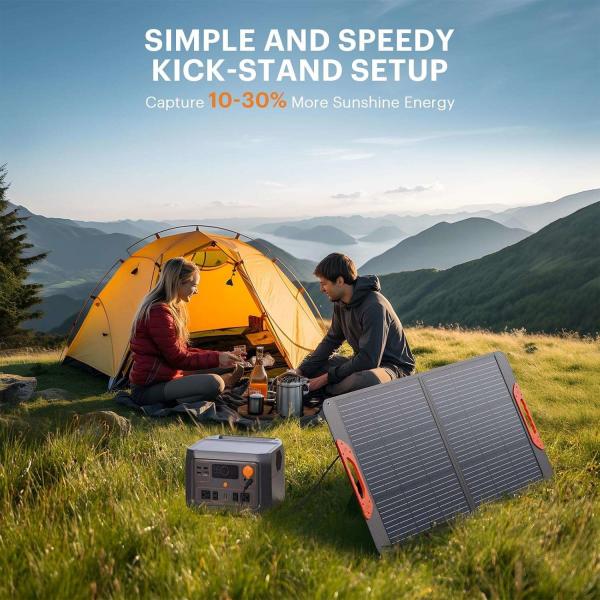 Custom Foldable Portable Monocrystalline Solar Panels 120W Mono PERC Solar Cell Charging Kit for Campers Motorhomes RV Outdoors