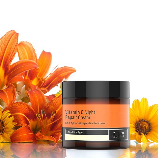 Creme de cara antienvelhecimento dos cuidados com a pele do enrugamento, reparação da noite do creme de cara da vitamina C