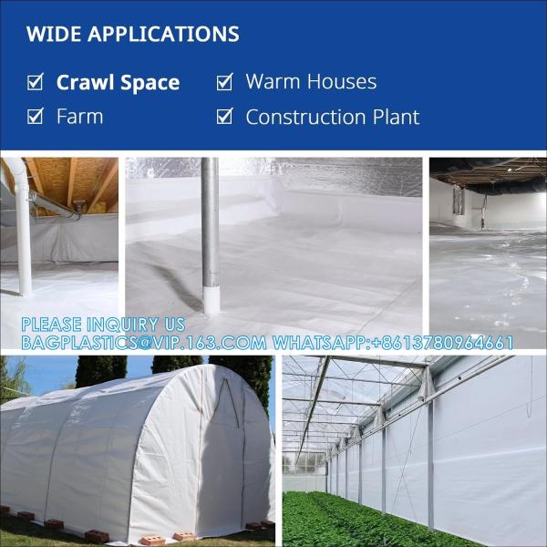 Crawl Space Vapor Barrier - 10 Mil (10' X 50'), Thick Plastic Sheeting, Drop Cloth Moisture Barrier Covering
