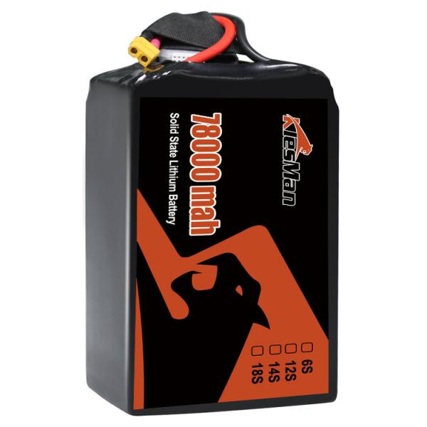 44.4V 78000mAh 25C 22.2v Lipo 12s batterie au lithium pour drones agricoles