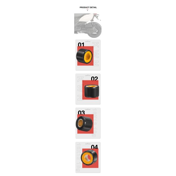 18g Motorcycle Scooter Pulley Ball Variator Roller For PCX PCX125PCX150 KWN Iron Yellow Paint