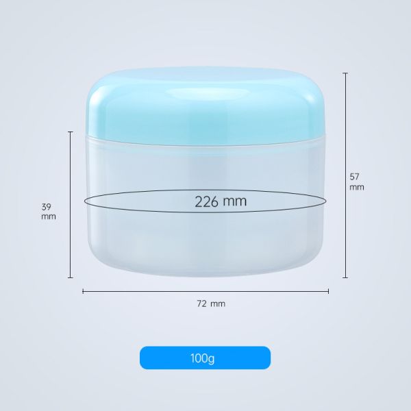 100g PP Plastic Cosmetic Jars Featuring Silk Screen Printing Hot Stamping Labelling Plating and Painting Ideal for Lotion Storage