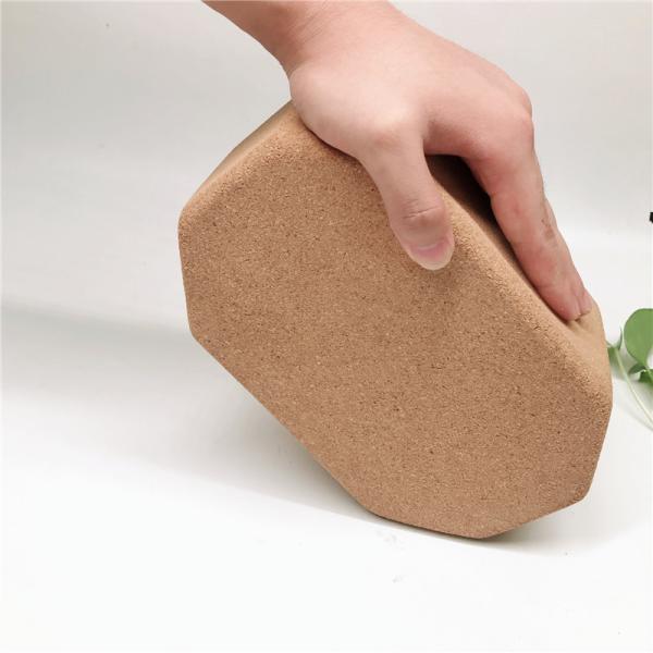 Octagonal Yoga Block Cork Brick Non Slip  215 X 138 X 67mm