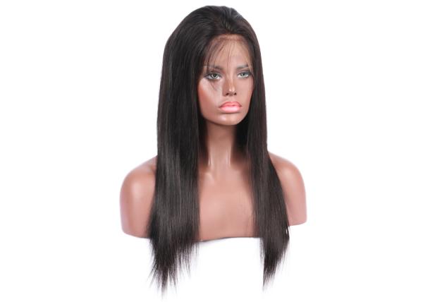 10A Grade Full Lace Human Hair Wigs , Straight Cambodian Hair Full Lace Wigs No Tangle