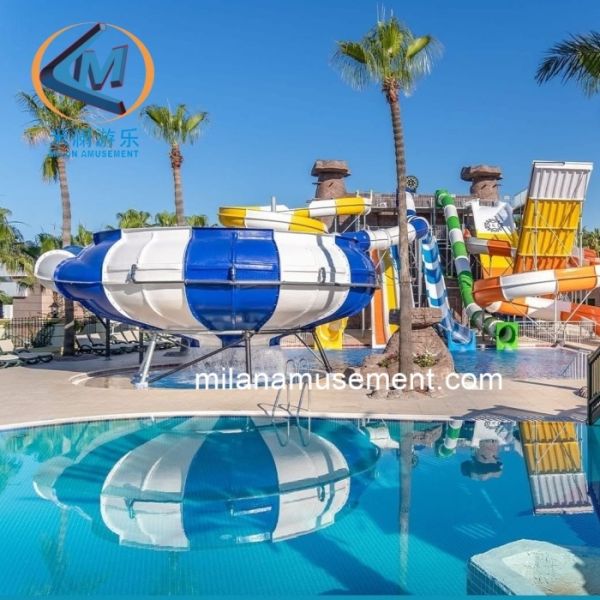 12.5M Height FRP Water Bowl Slide with 12+ Years Lifespan for Water Parks