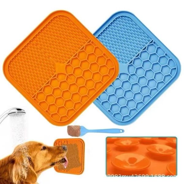 Cuenco de obstrucción de Slow Food del animal doméstico de Cat Dog Licking Pad Anti del silicón