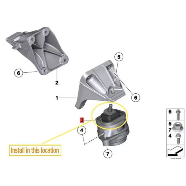 For Rolls-Royce Phantom Engine Mounted 22116765320 High-quality Engine Motor Bracket