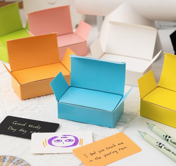 Customizable Slim Drawer Box Set for Flashcards and Small Items