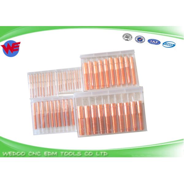 forma cónica material del hilo del cobre M12 del electrodo del cobre de la longitud de 80m m para la máquina del CNC EDM