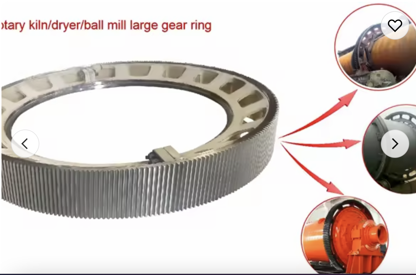 OEM Spin Pinion Transmission Big Ring Gear Ball Mill Girth Gear Wear Resistance