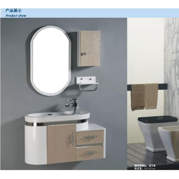 80 X48/cm PVC bathroom cabinet/ wall cabinet /white color with mirror for bathroom