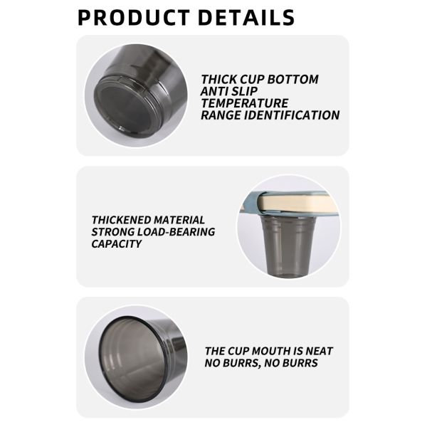 Tazas para mascotas de impresión personalizada negras transparentes reciclables para té de jugo y leche