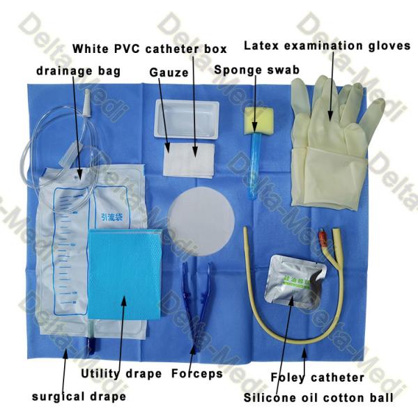 Clinic Urethral Catheter Kit With Drainage Bag Foley Catheter Catheter Box