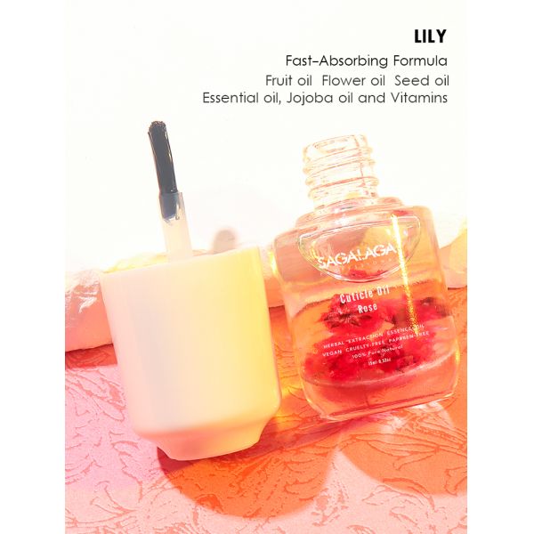 Huile nutritive pour la cuticule des fleurs dans une bouteille de 15 ml pour les ongles