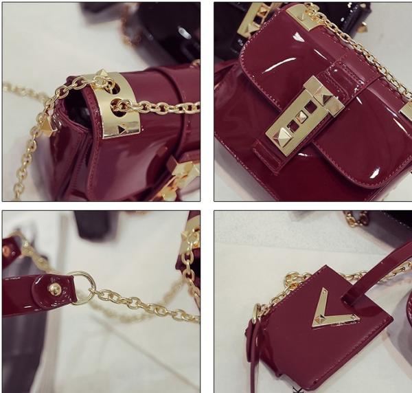 2016 spring new jelly small square package European and American fashion women lock chain shoulder bag Messenger bag