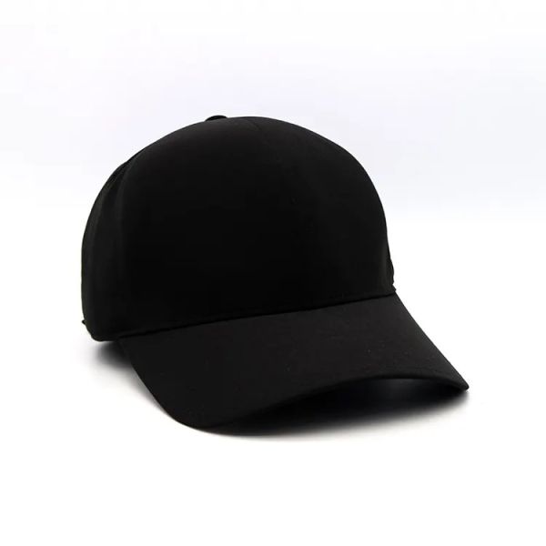 Black 100% Cotton 5 Panel Baseball Cap Custom Embriodery Logo