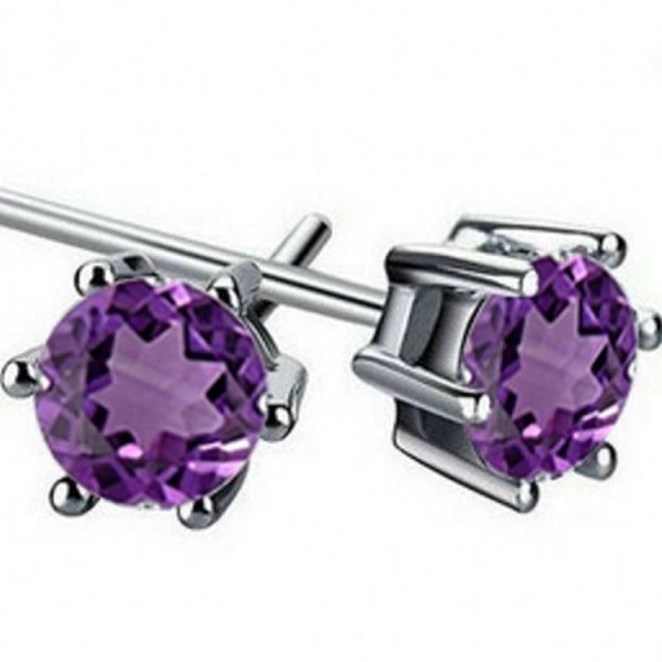 Women's Round Cut Cubic Zircon Stud Earrings(EESTUD03)