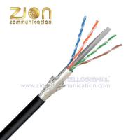 Cabo ethernet exterior NO.7112221 da categoria 6 do revestimento do PE de SF/UTP CAT6