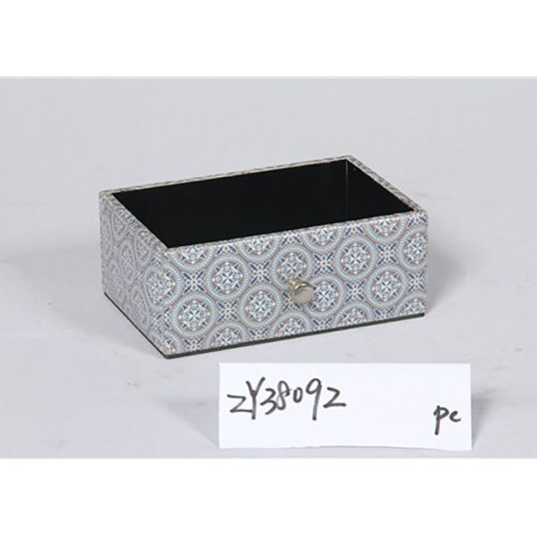 Dining Room Drawer Shaped PU Leather Wooden Food Tray