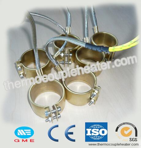 Calefator de bronze de mica da faixa da extrusora dos calefatores de bobina do bocal com fio trançado de aço inoxidável