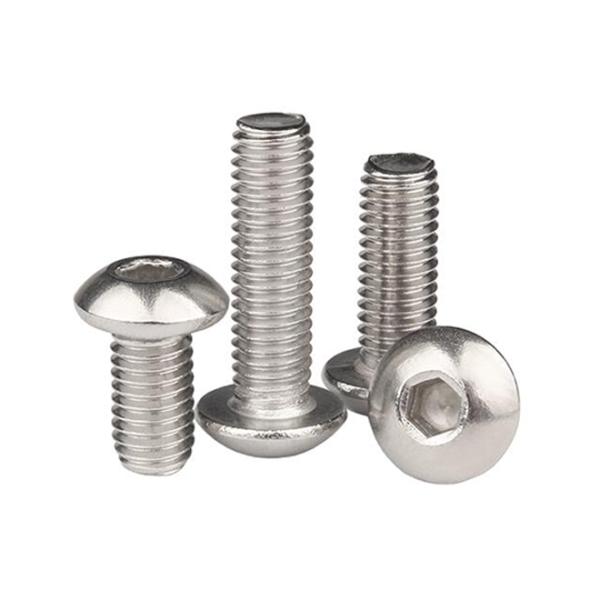 SS304  Stainless Steel Hex Socket Button Head Screw A2-70 Pan Head Socket Bolt