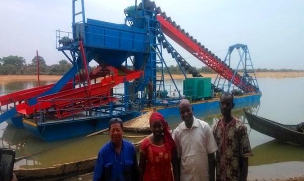 15.2m/Min Bucket Chain Dredger river gold dredging sand mining machine