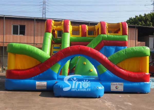 Cidade inflável do divertimento do arco-íris transversal exterior comercial do uso para a venda feita do encerado do Pvc da qualidade superior