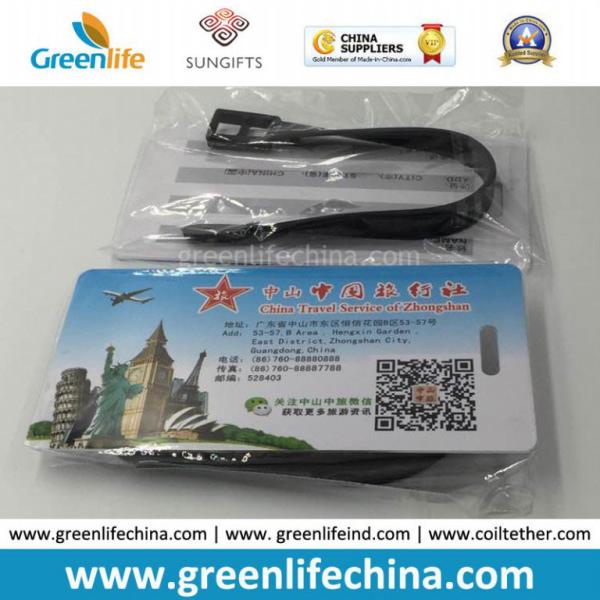 Good Quality Custom Full Colors Luggage Tag with PVC Rope
