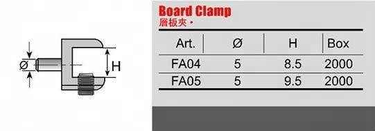 Zinc Plated Adjustable Connectors Shelf Supports Glass Clips Clamp Holder for Flat Glass Railing