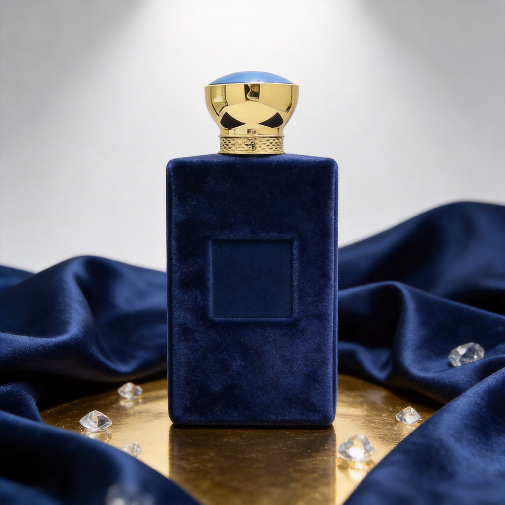 Anding Manufacturer Bulk Customizable Crimp Round Cap Velvet Refill Mist Quality 100 ml Rectangle Glass Empty Perfume Bottle