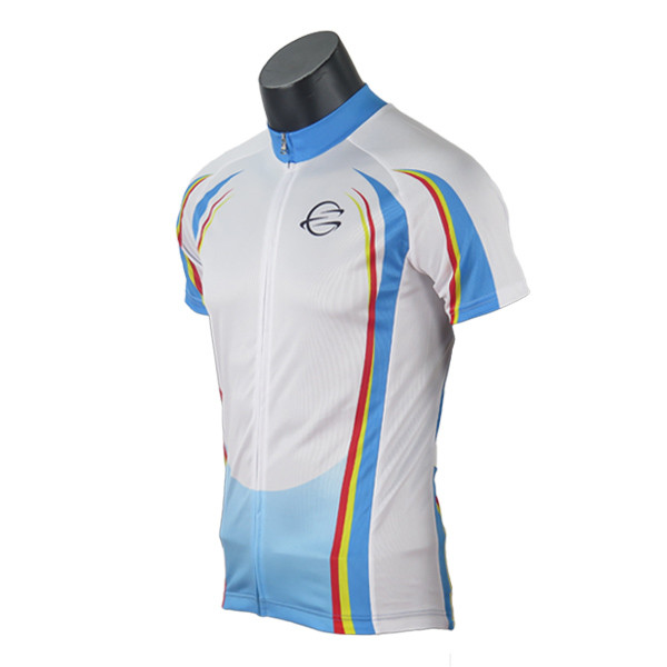 100% Polyester Cycling Sports Clothing / Custom Bike Jersey With Full Zip