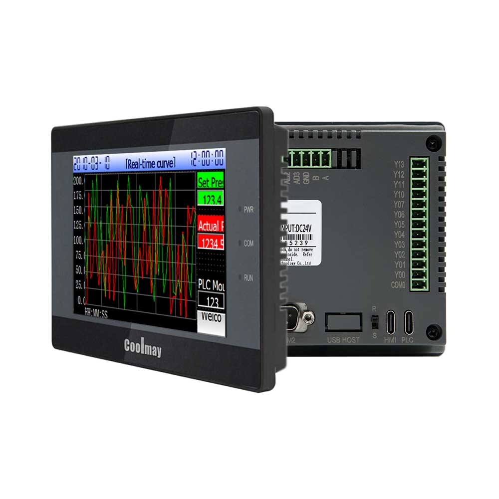5 регулятор температуры RS232/RS485 PLC дюйма TFT HMI комбинированный с сопротивляющимся экраном касания