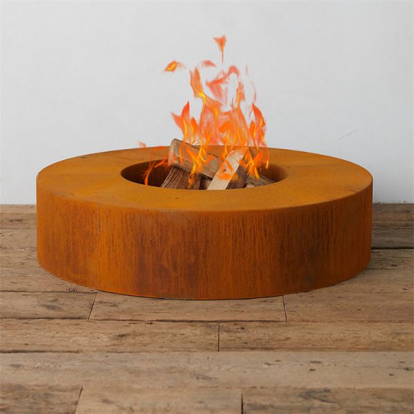Charcoal Firepit Metal Round Smokeless Wood Burning Steel Fire Pits