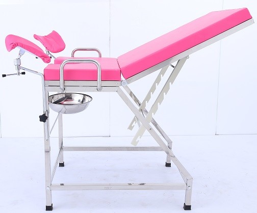 304SS Chariot de lit d'hôpital réglable pour l'examen gynécologique des patients