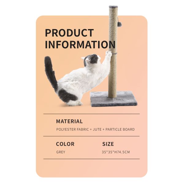 Cat Climbing Sustentable Sisal Árbol Cat Scratcher Ball Pst para gatos