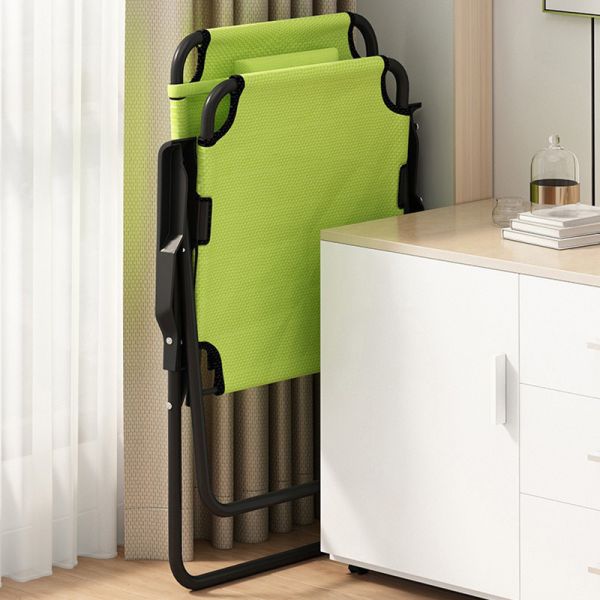 Outdoor Folding Chair for Camping Fishing Traveling, Portable with Footrest and Pillow, Ultralight Iron Pipe Seater