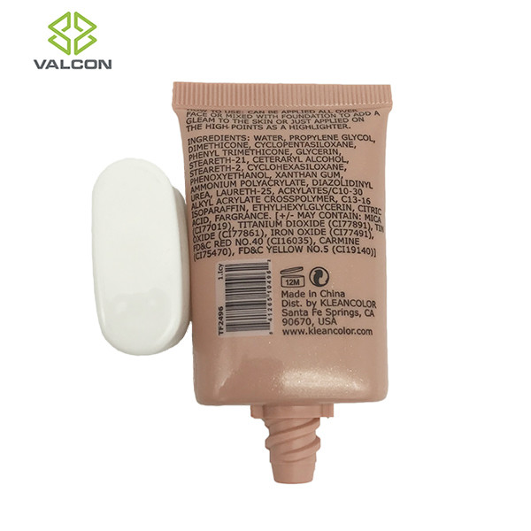Oval Plastic Tube Cosmetic Packaging Matte Body Cap Environmentally Friendly