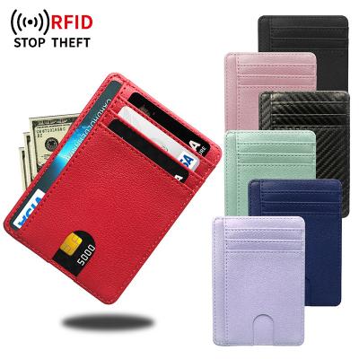 MN-2301 Custom RFID Card Sleeves for Slim Front Pocket Wallet and Solid Color Pattern