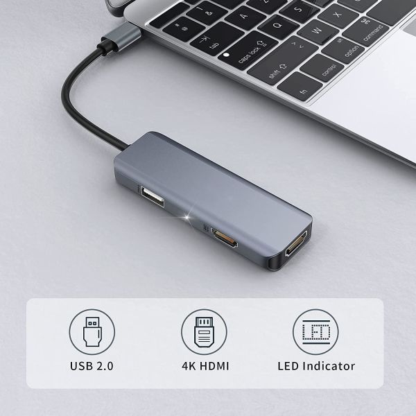 60Hz/30Hz Display Support USB Type-C Adapter for Hassle-Free Connection