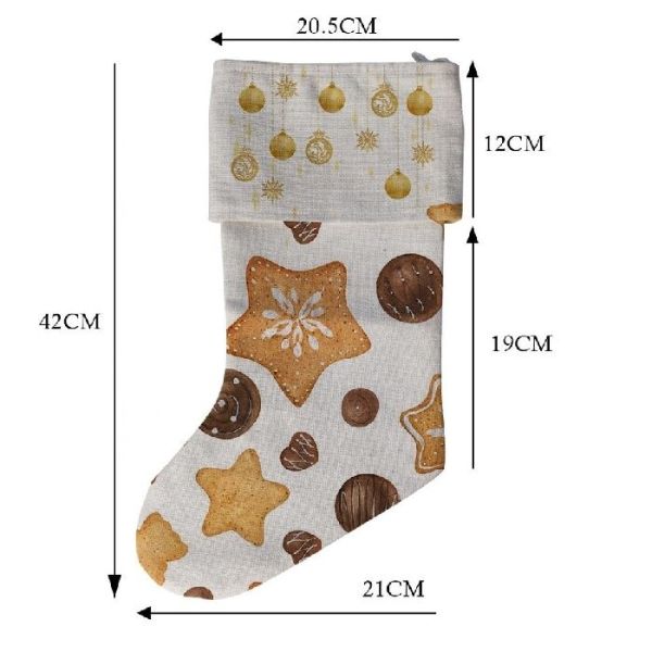 Custom Blank White Linen Sublimation Christmas Stockings