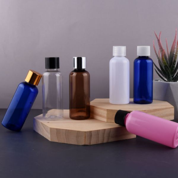 пластиковые бутылки ЛЮБИМЦА 100МЛ освобождают бутылки Космо круглые с естественными крышками верхней части диска