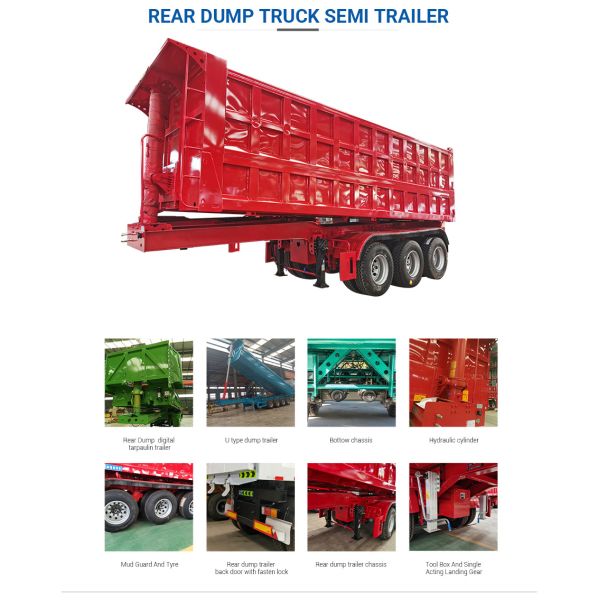 50 тонн 3-осевых саморазрядных перегонных прицепов с гидравлическим цилиндром и HAVY