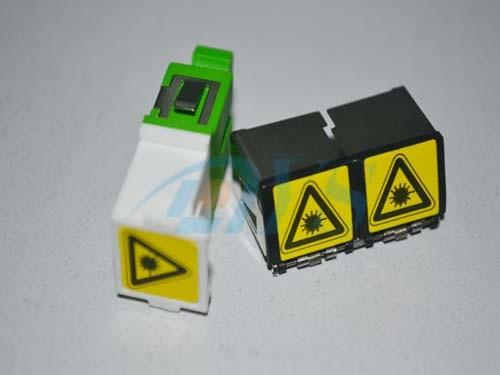 SC / APC Shutter Brass / Nickel Simplex Fiber Optical Adapter For Local Area Networks