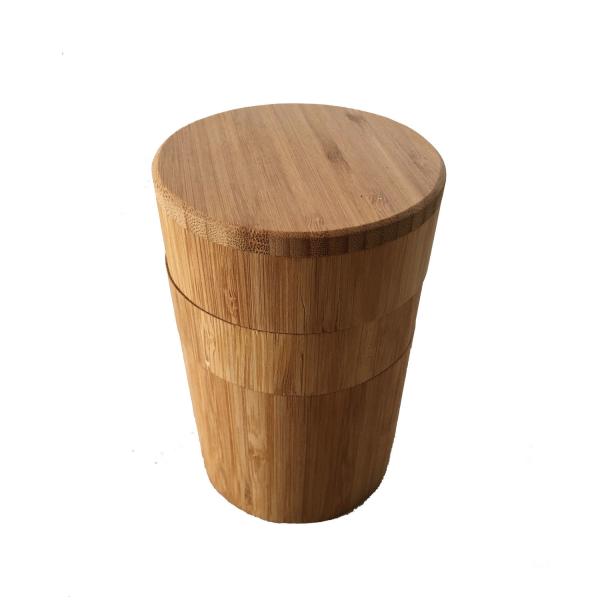 Round 3 Tiered Natural Bamboo Storage Drying Boxes With Removeable Lids