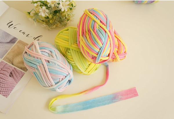 100g /200g/400g Roll 100% Polyester T-Shirt Yarn 2cm 3cm Width For Bags